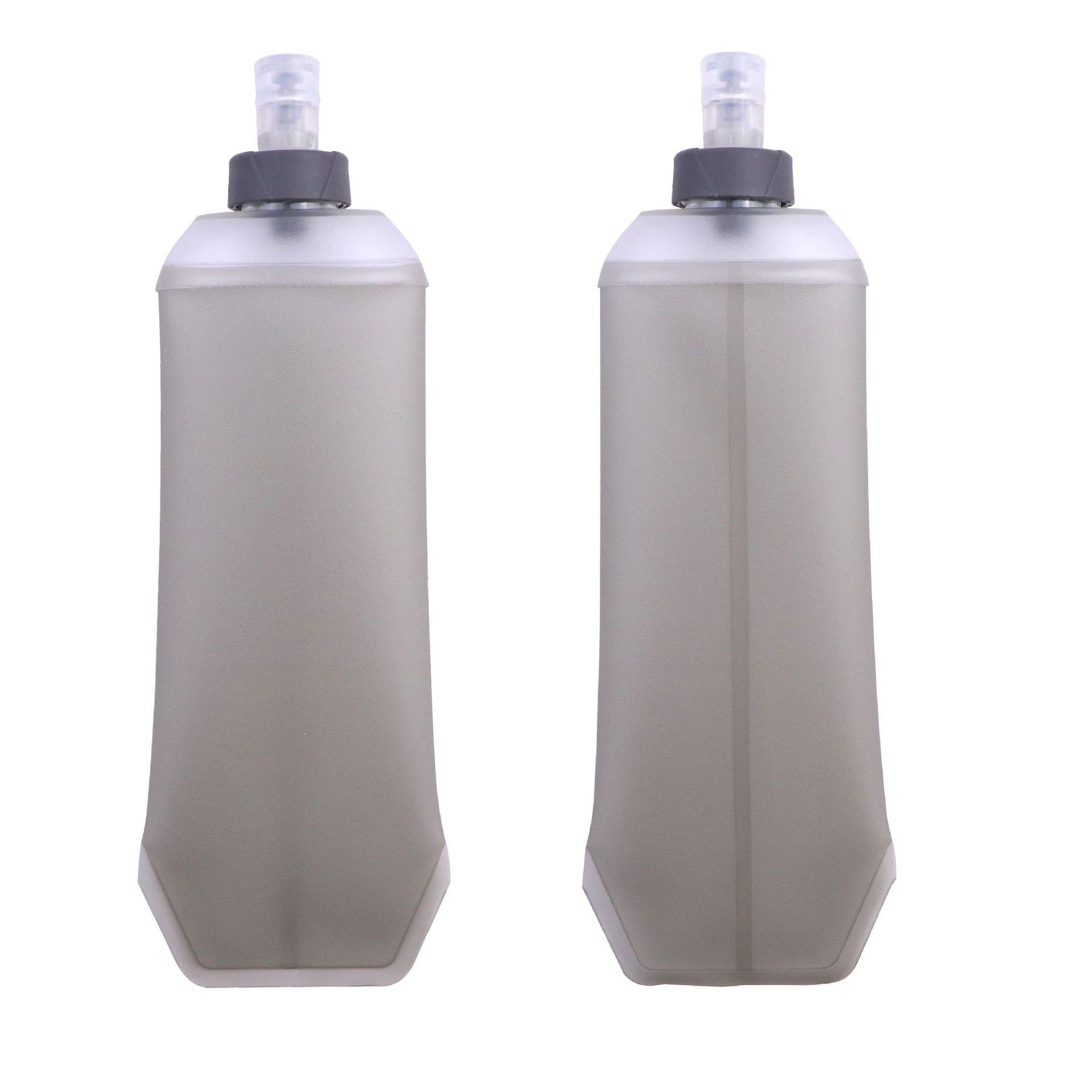 Eco-friendly, non-toxic, foldable soft water bottle for outdoor cycling and running, silicone rotating TPU squeeze-type portable sports water bottle