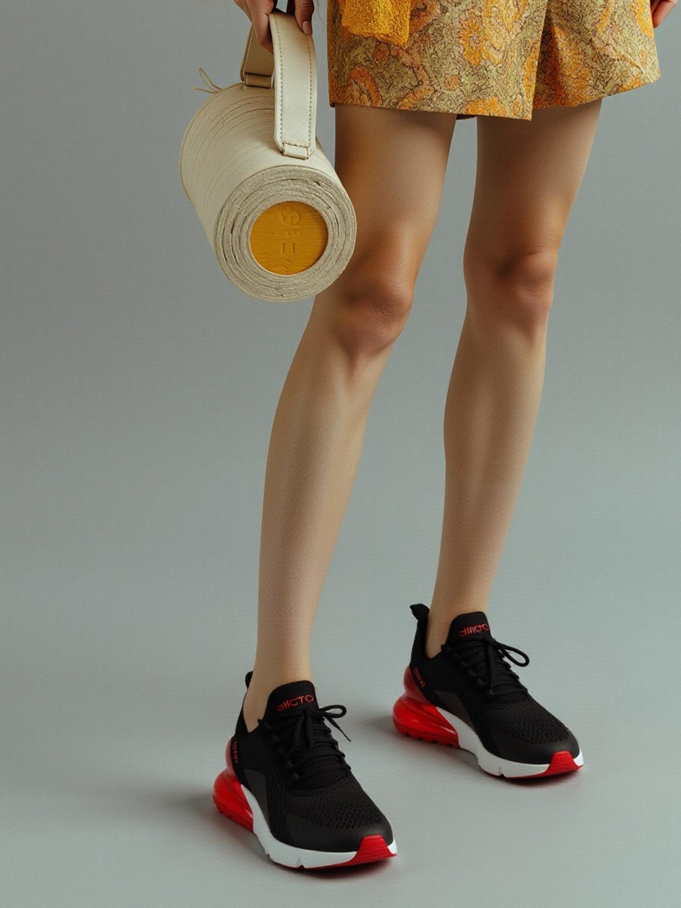 Men's  Air Cushion Running Sneakers, Breathable Mesh Upper, Shock-Absorbing Sole, Athletic Gym Shoes for American Athletes