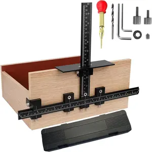 Cabinet Hardware Jig  Handles, Adjustable Template with Convenient and Precise Installation  Door and Drawer Knobs,Pulls,Tool Accessories Jig of Aluminum Alloy