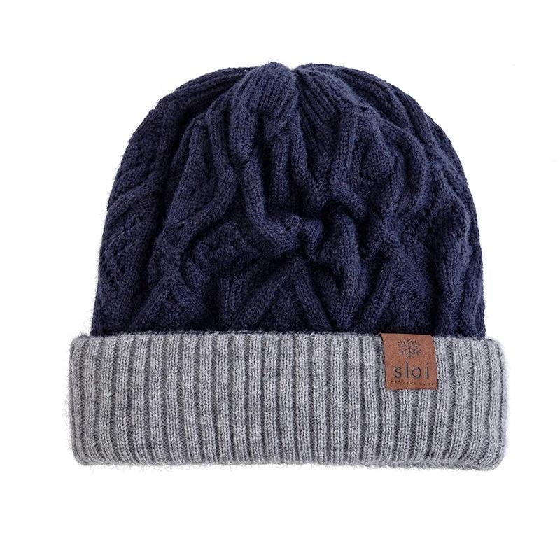 New Women Fashion Slouchy Winter Hats Various Wearing Method Reversible Beanie Hat Thick Knitted Hats