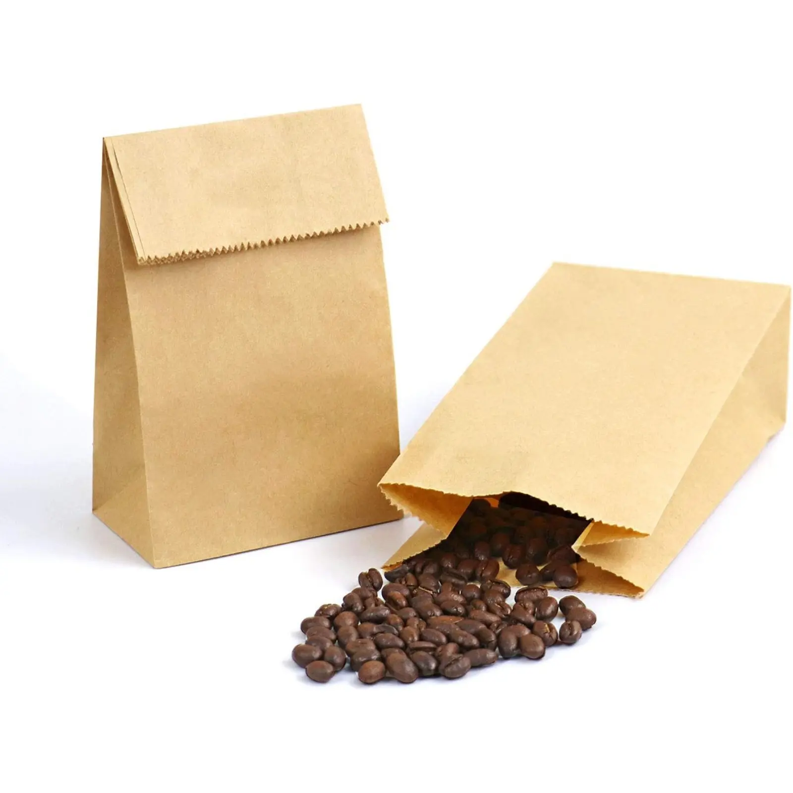 50 Pack Durable Brown Kraft Paper Bags,Perfect for Baking Food Packaging,  Multipurpose Disposable Paper Pouches, Retail Shopping, Party Favors and Gift Wrapping
