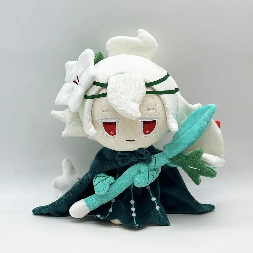 Cookie Run Kingdom White Lily Cookie Plush Doll, Unisex Kids Plush Toys, Plushies for Bedroom Decoration, Christmas Birthday Gifts