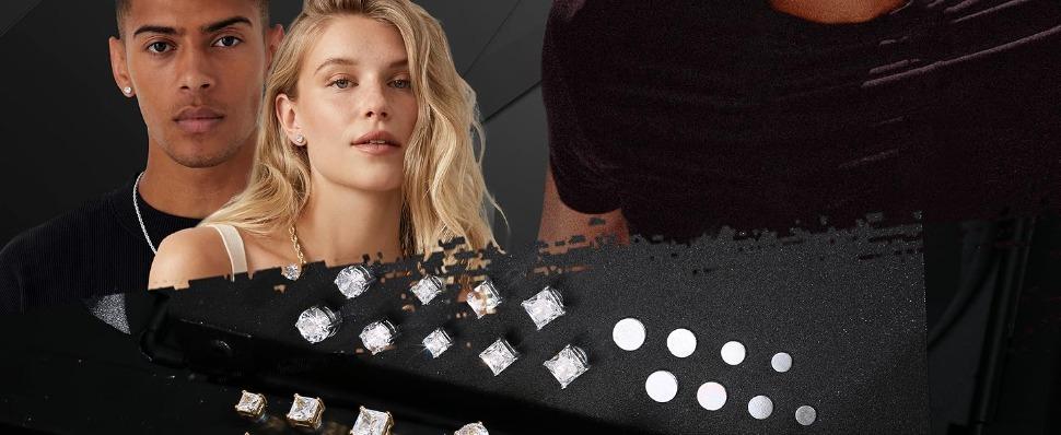 4 Pairs Stainless Steel Magnetic Earrings for Men Women Shiny Round Cubic Zirconia Stud Earrings Non-Pierced Ears Hypoallergenic Trend Fake Earrings 4-7MM SpringStatements