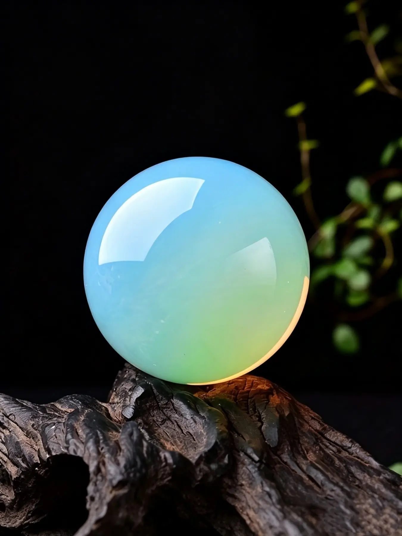 1pc 1.57 Inch Opal Crystal Ball, Smooth Polished Stone, Dreamy Soft Glow, Home Decor, Desktop Ornament, Perfect Gift for Crystal Collectors