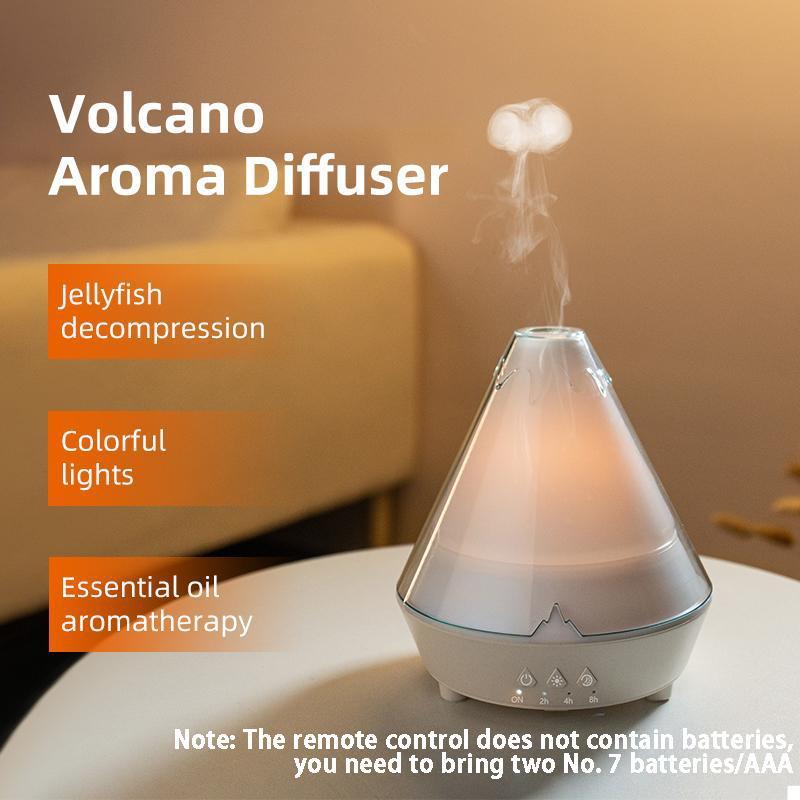 USB Plug Aromatherapy Machine, USB Powered Creative 3D Simulation Flame Humidifier, Desktop Aromatherapy Machine for Home Office, Home Appliances