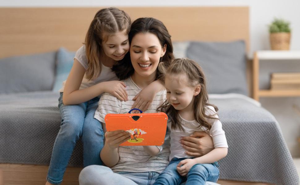 7 Inch 5G WiFi Tablet Pc for Children's best Gifts Android Kids Game Educational Learning Tablets Quad Core 4GB RAM 64GB ROM student parental control de colores con protector anti caídas para niños bluetooth touchscreen