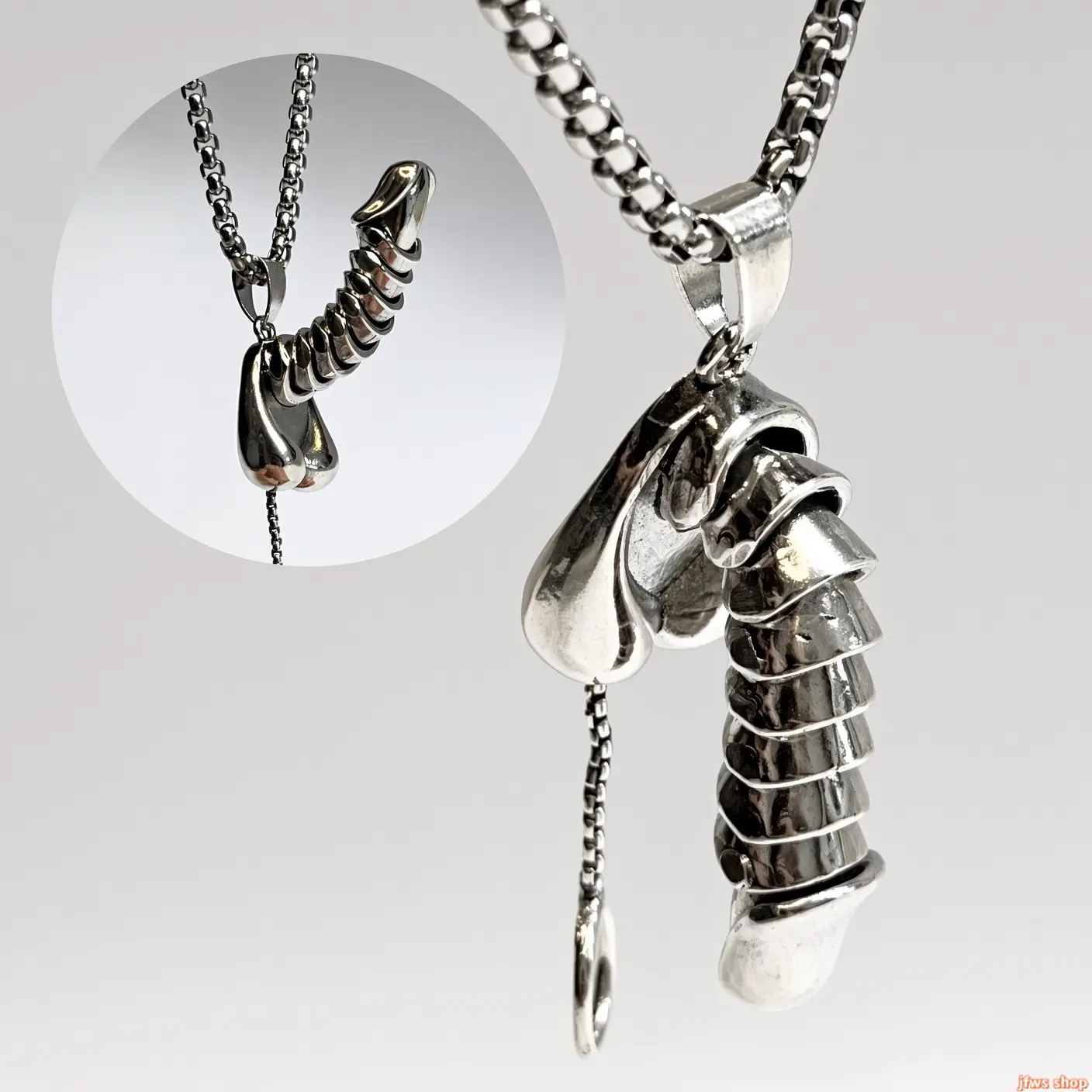 2026 New Stainless Steel Male Anatomy Charm Pendant Necklace for Men, Novelty Cock Shape Pendant Jewelry, Bold Funny Statement Accessory for Daily Wear, Unique Gift for Boyfriend Husband Best Friend tiktokshopbacktoschool