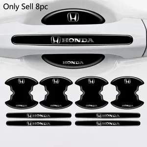 8pc Car Stlying Door Handle Bowl Anti-scratch Protective Stickers For Honda Mugen Power Civic Accords CRV Hrv Jazz CBR VTEC VFR Accessories