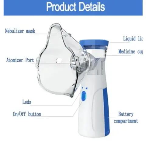 Compact Form Portable Handheld Humidifier Body BeautyDevice - Home-Travel Respiratory Aid, 3-Speed PowerAdjustment, Adult-Child Friendly, Battery-Free techvibes