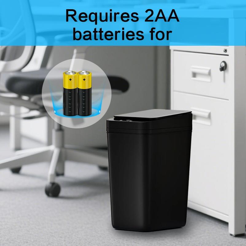 1-pack Black Auto Touchless Trash Can with Motion Sensor - 3.1 Gallon, Hands-free, 3 Modes, Ultra-slim Small Bin for Bathroom, Bedroom, Office, Kitchen, Trash Can, Automatic Trash Can