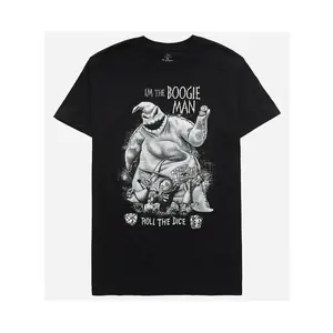 [Oogie Boogie T Shirt] Male Fashion Relax Fit Cool Pattern Graphic100% The Best Oogie Boogie Roll The Dice T Shirt NewDurable Casual Short Sleeve Tee Everyday Basic Summer Tops