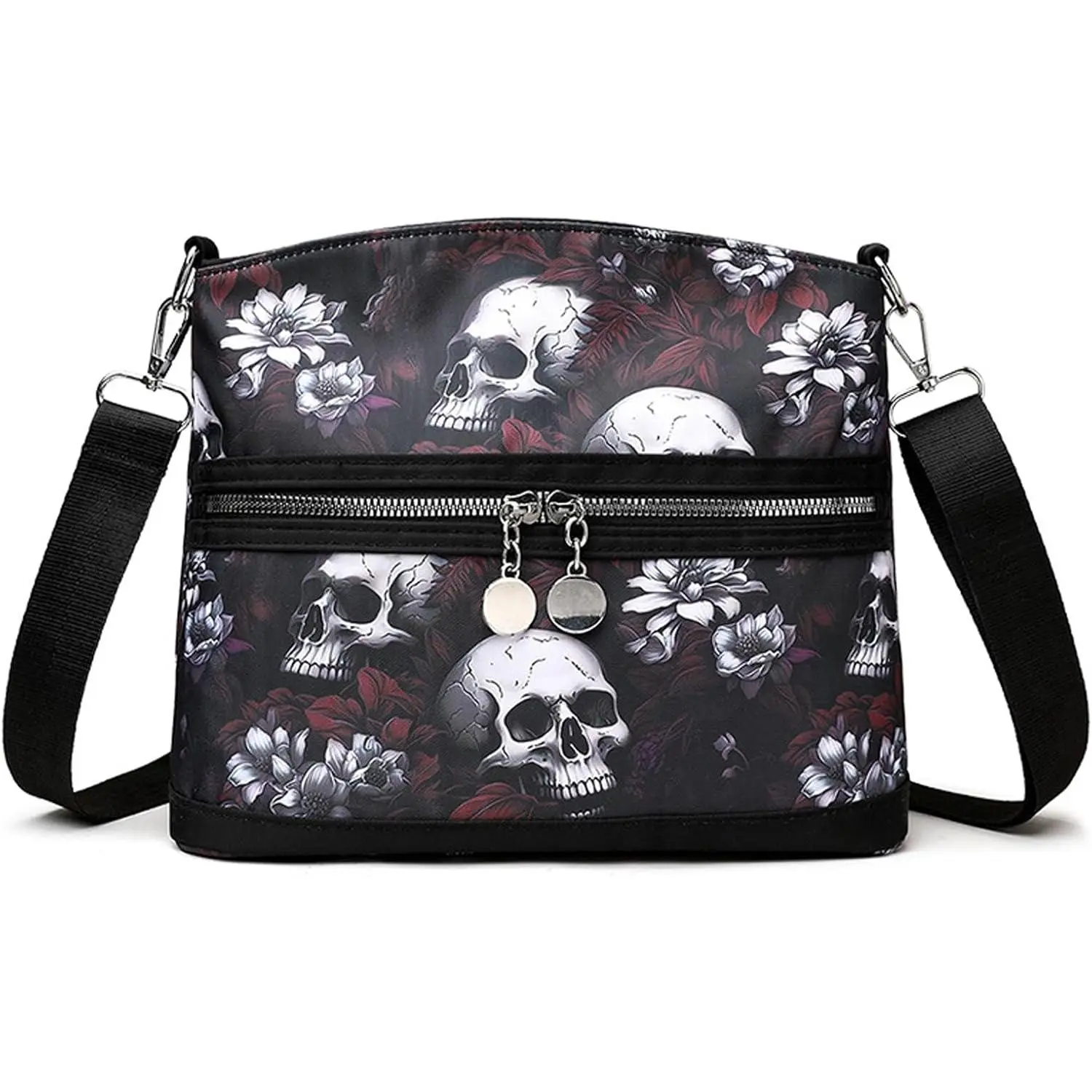 Women's Skull  Bag, Gothic Skull Wallet Y2k Backpack Street Hippie Backpack