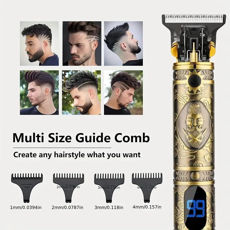 Electric Hair Clipper Set for Men's Gift, 1 Set Professional Barber Hair Clipper Machine, Beard Trimmer Shaver Kit