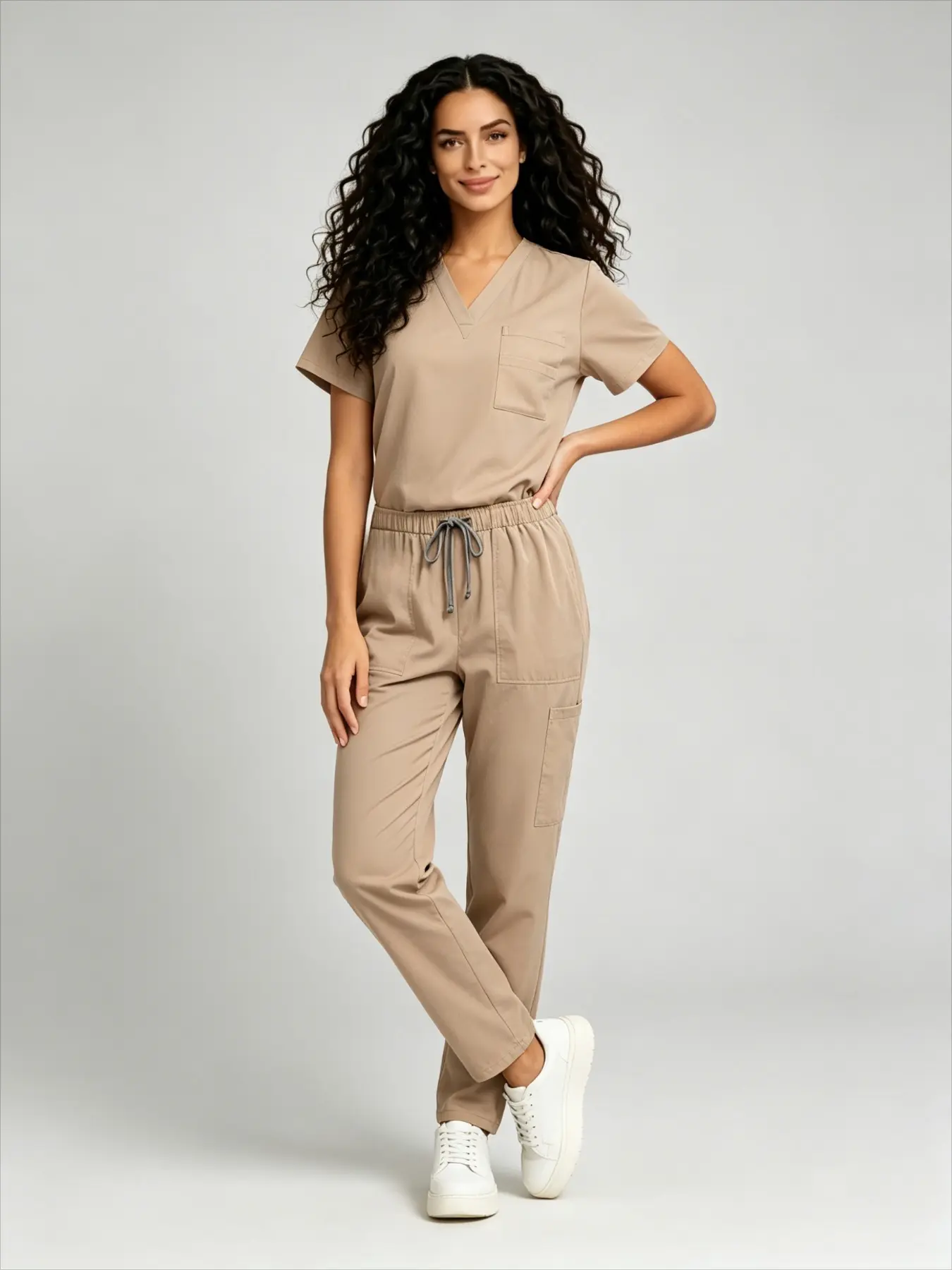 Unisex Quick Dry Elastic Scrub Uniform Short Sleeve For Pet Nursing Treatment Salon Service Staff Costume