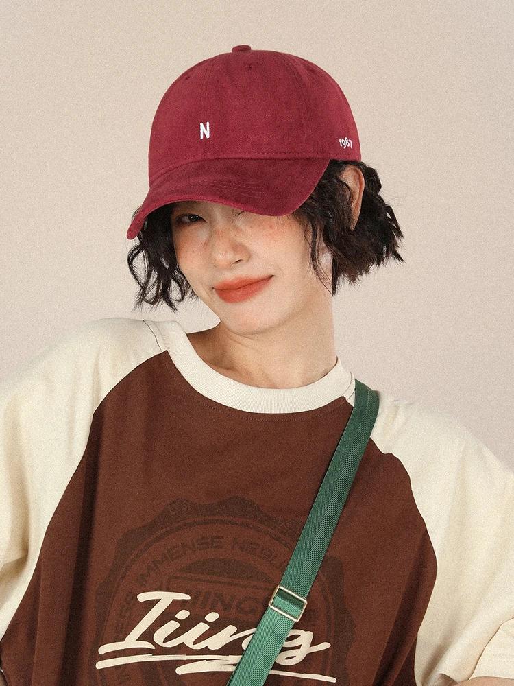 Spring and summer duckbill hat, women's sun protection hat, small face, versatile soft top baseball hat