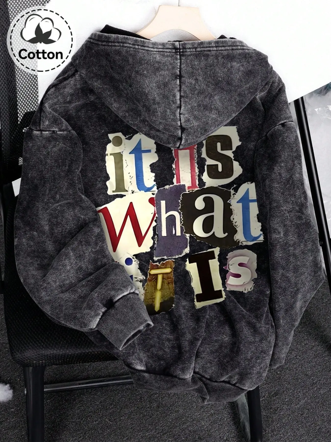 Unisex Vintage Wash Hoodie, Zip-Up Sweatshirt, Loose-Fit Casual Street Style, Fall & Winter Wear, Essential for Daily