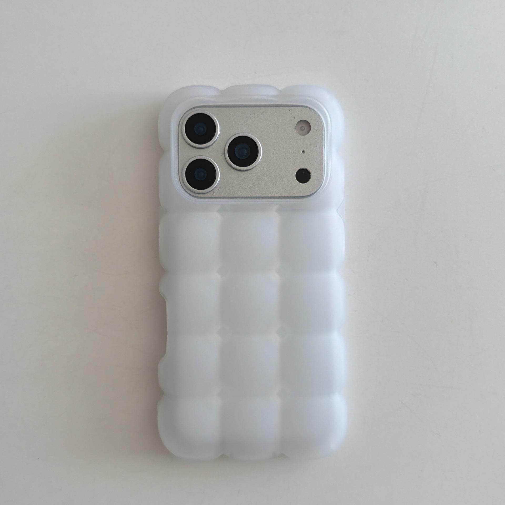 Minimalist Plated Solid Color Bubble Case for iPhone 17 Pro Max 16 15 14