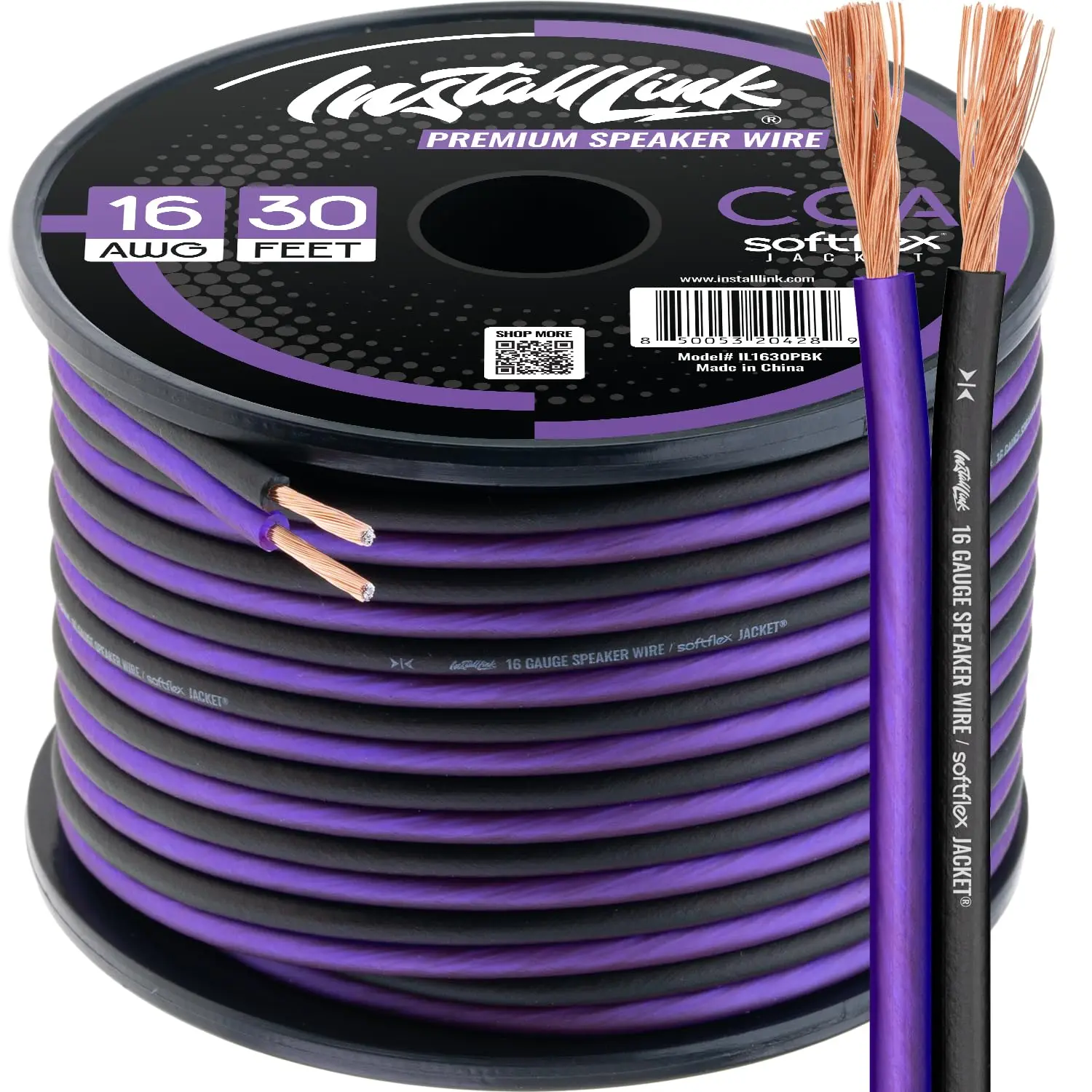 Install Link 16 AWG Gauge Speaker Wire Cable (30 Feet) Stereo, Car or Home Theater, CCA Install Link 16 AWG Gauge Speaker Wire Cable (30 Feet) Stereo, Car or Home Theater, CCA