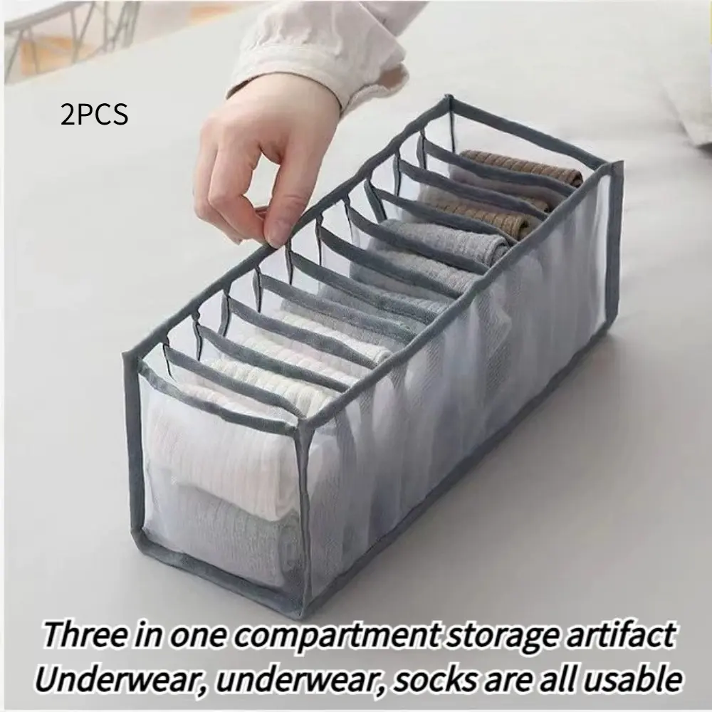 Home Wardrobe Underwear & Socks Organizer - Drawer-style 3-in-1 Bra & Socks Separated Storage Solution