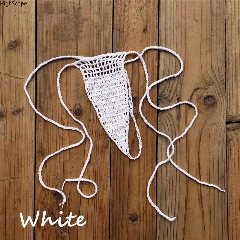 Women's Fully Handcrafted Crochet Bikini Bottom - Low Rise Triangle Cut, Lace-Up Sides, Cotton Casual Swimwear Clothes for Summer Beach, Cute Fashion Accessory, Funky, Daily, Simple