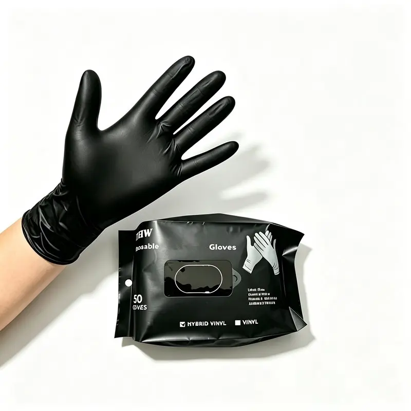 20pcs/50pcs/100pcs Disposable Gloves, Nitrile Composite Cleaning Gloves, Salon Beauty Nail Art Tattoo Kitchen Home Use Gloves, Household Kitchen Gloves