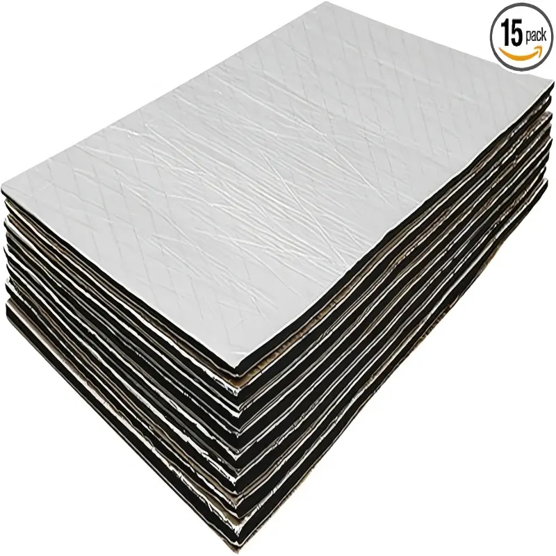 394 Mil 16 Sqft Sound Deadener for Car, 5Mm Thick Sound Deadening Mat Materials Can Be Better with Audio Noise Insulation And Vibration Dampening 9.8 X 15.7 15pcs