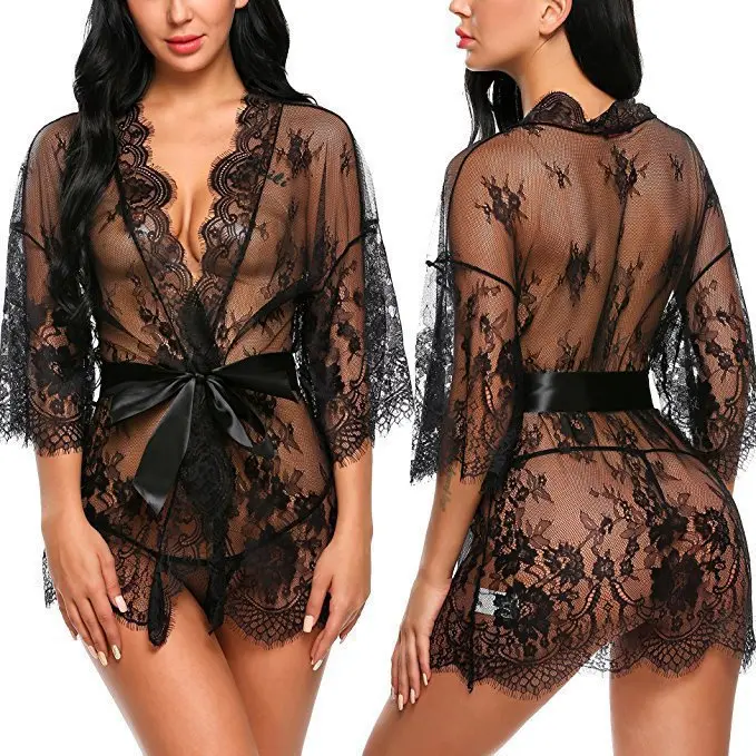 Women's V-Neck Nightwear Chemise with Lace Trim, Solid Sleeveless Loungewear for Sleeping, Women's Clothes