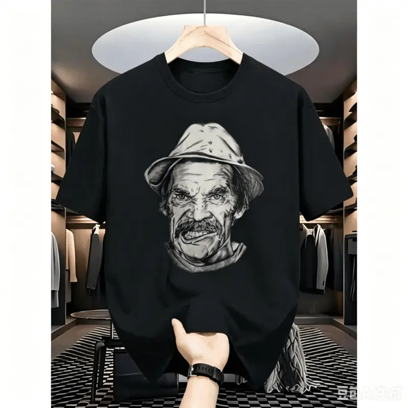 Casual Street Style Round Neck Short Sleeve Tshirt with Clown Pattern 8 Heat Transfer Prints Regular Fit Sports Outdoor All Season Wear Novel Design Holiday Apparel,high-quality,graphic,t-shirt,funny,father