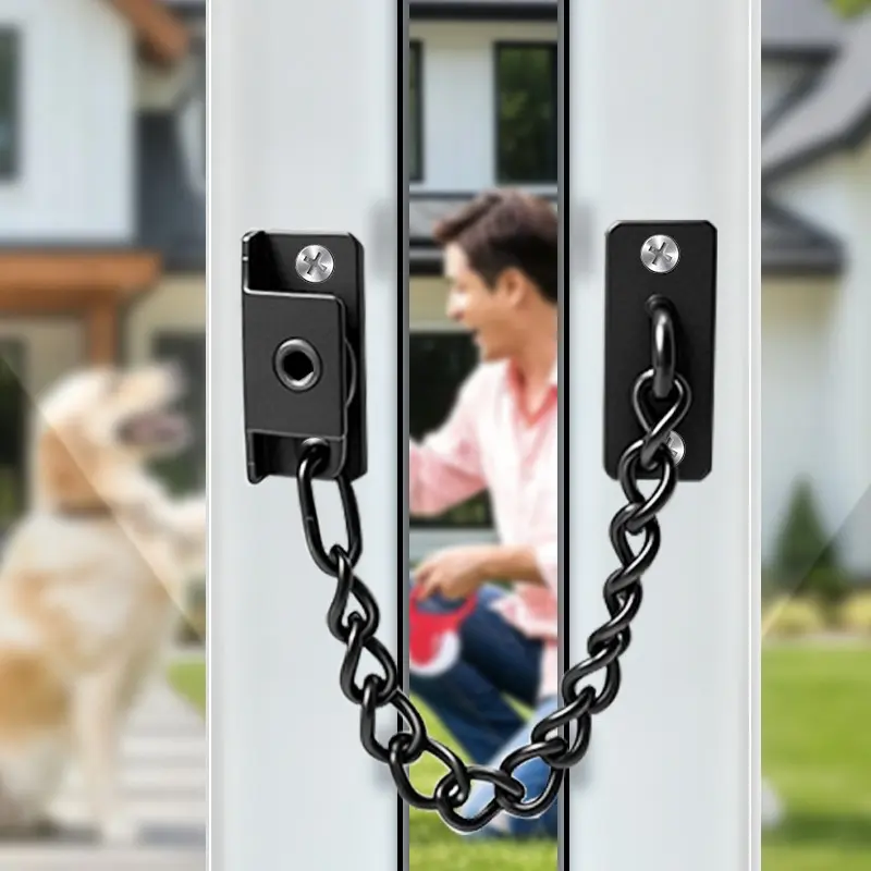 1 PC Heavy-Duty Security Chain Lock for Doors and Windows (Window Limiter Chain) – Door Privacy Locking Suitable for Rentals, Apartments, and Hotels | Anti-Theft Barrier | Ensures Privacy | Ideal for Households with Pets | Stainless Steel