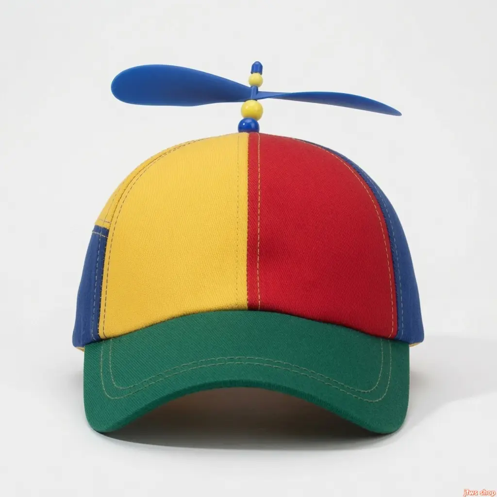 2026 New Rainbow Propeller Hat Set for Family with Adjustable Baseball Cap And Bucket Hat 2 In 1 Fun Helicopter Design Colorful Spinning Top Cute Party Carnival Costume Accessory for Kids Teens Adults Outdoor Summer Matching Gift US Design travelessential