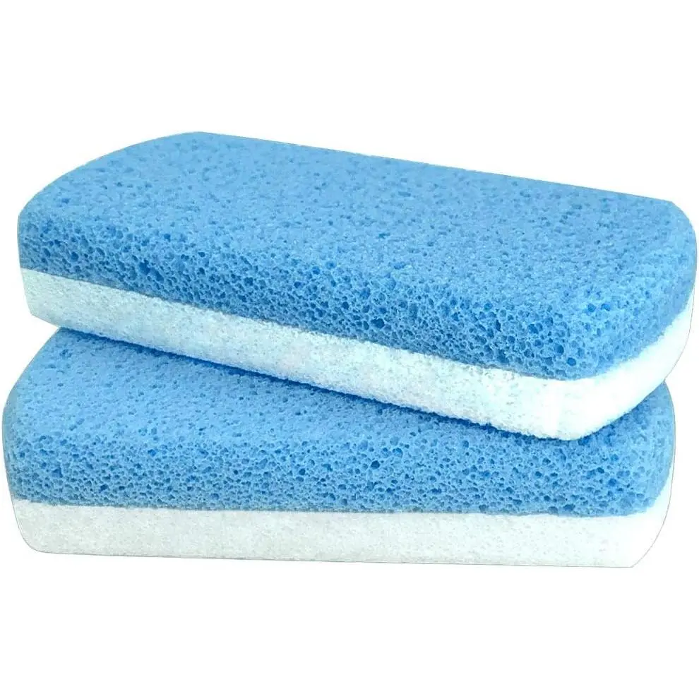 2-Pack Glass Pumice Stone - Callus Remover, Foot Scrubber, Pedicure Tool to Exfoliate and Smooth Rough Skin