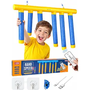 Reaction Drop Sticks  with Remote Control, Hand-Eye Coordination & Reflex  , 3 Adjustable Speed Modes,  Catching Sticks  for Family & Adults