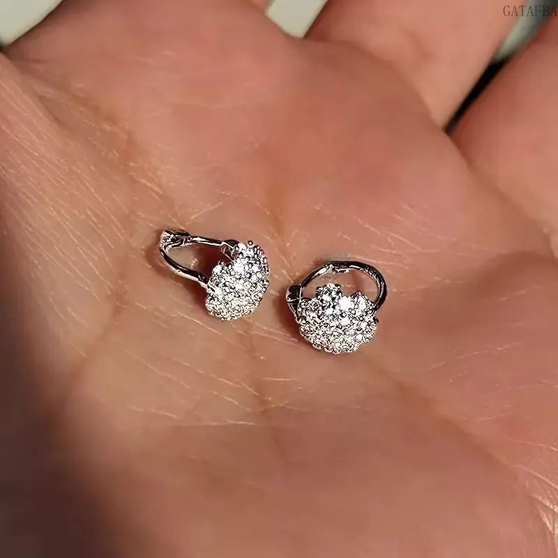 Super Sparkly Full Rhinestone Ear Cuffs for Women, Light Luxury Unique Ear Jewelry, Elegant Ear Hoops and Ear Studs for Daily Matching