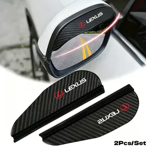 2pcs Car Rearview Mirror Rain Cover, Easy Install No Drilling, Sunshade for Lexus Models, Universal Fit, Automotive Accessories
