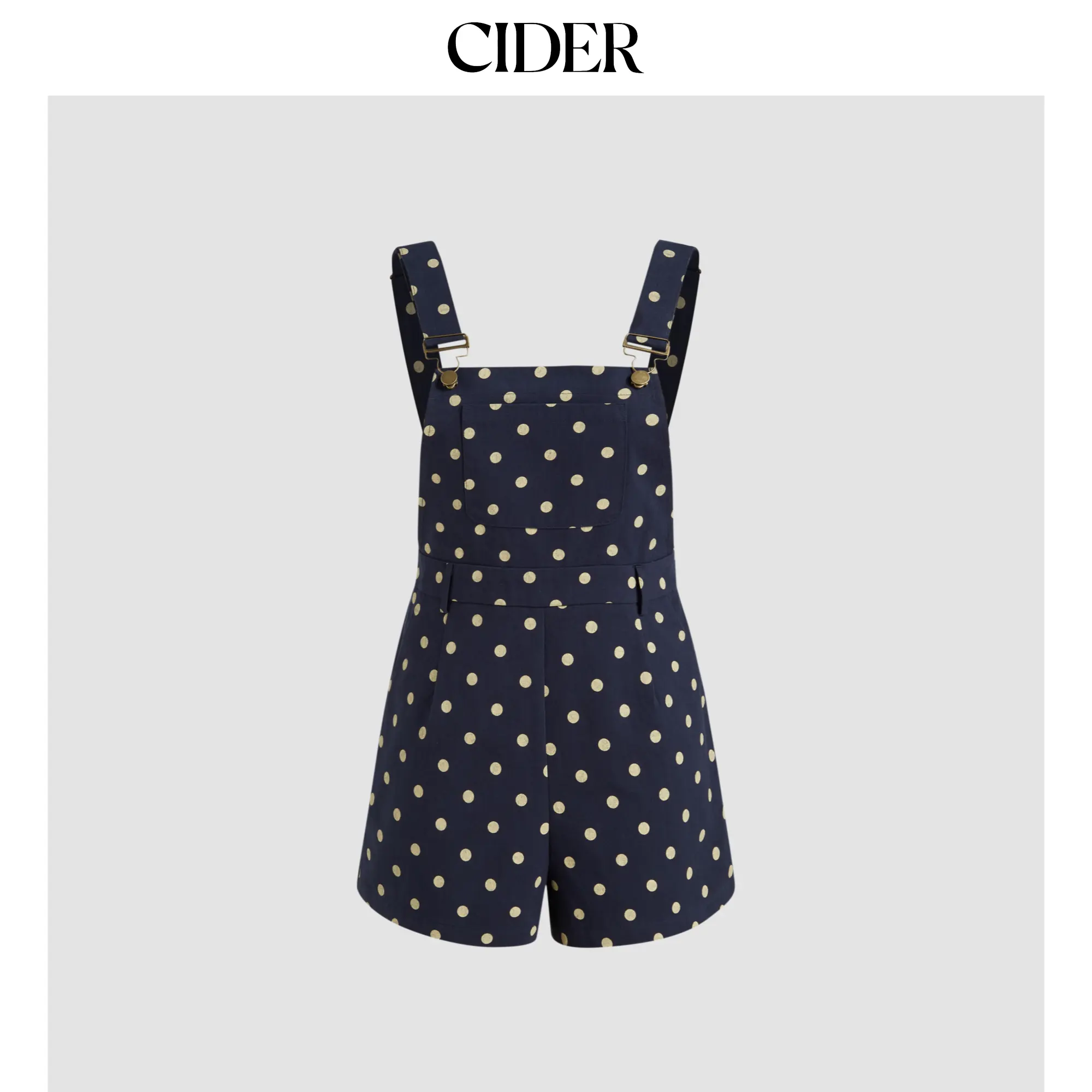 Cider  Polka Dot Buckle Up Romper