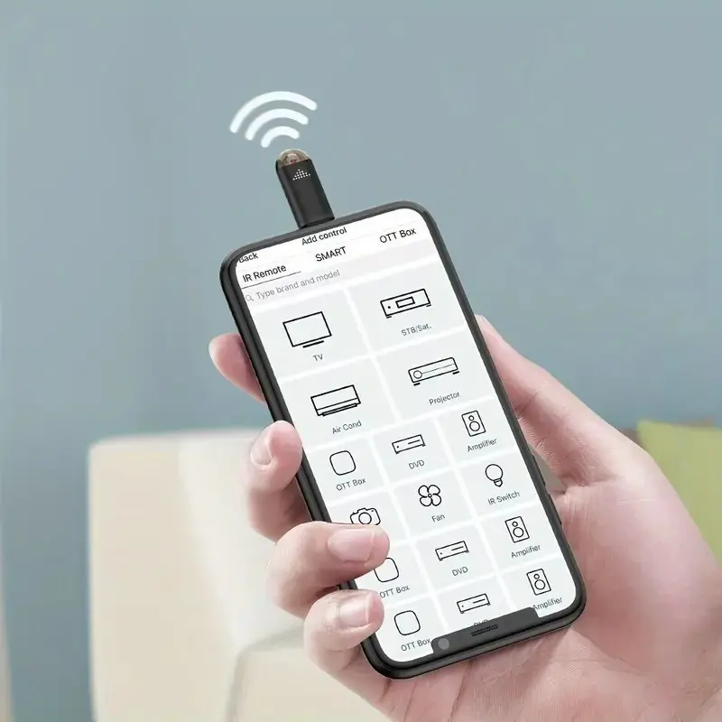 Smartphone Infrared Remote Adapter, Universal Mini Controller, Compatible with TV, Air Conditioner, Fan, Camera, Type-C Support
