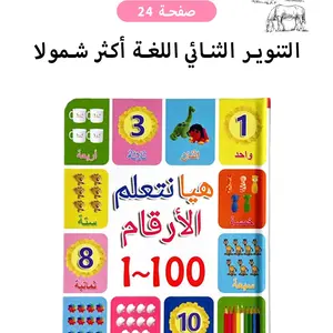Arabic Number Board Book for Toddlers, Thick Rounded Edges, Eco-Friendly, Tear-Resistant Pages, Bilingual Learning, Safe and Durable Early Education Book