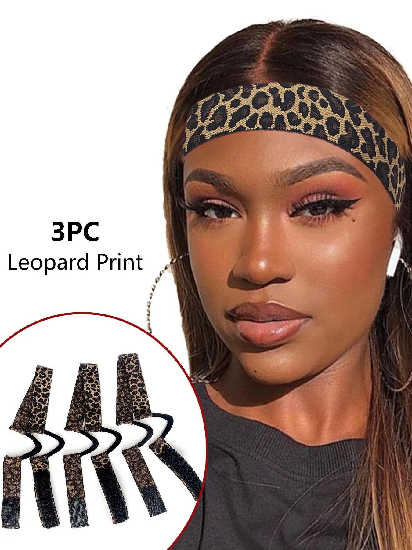 3 Pcs Lace Melting Bands, Elastic Band Zero Ear Pressure for Lace Front Hair Styling Accessories for Women, Edge Wrap Wig Tools