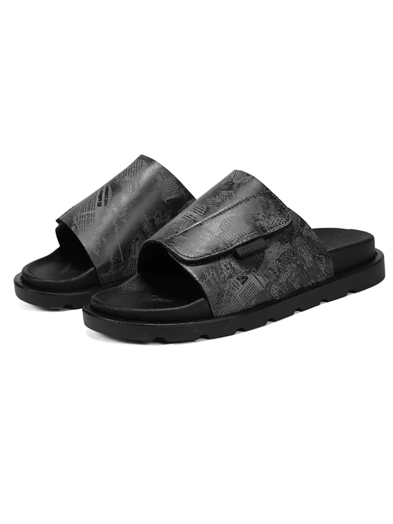 Adjustable Velcro Slippers, Geometric Pattern, Wide Fit, Eva Sole, All-Season Comfort, Ideal for Daily Wear & Office Use, Stylish Summer Slippers