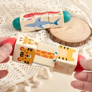 Early Education And Intelligence-Boosting 3D Rotating Matching Puzzles Infants, a Grasping Toy That Encourages Hands-On And Brain Activities, Featuring Ocean And Animal Themes
