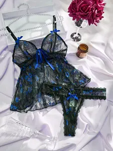 Women's Lace Sleepwear Set, Lingerie, lingerie sets, Underwear, Sheer Panty Set, Comfortable Soft Breathable Design, Perfect for Daily Wear & Special Occasions, Romantic Night