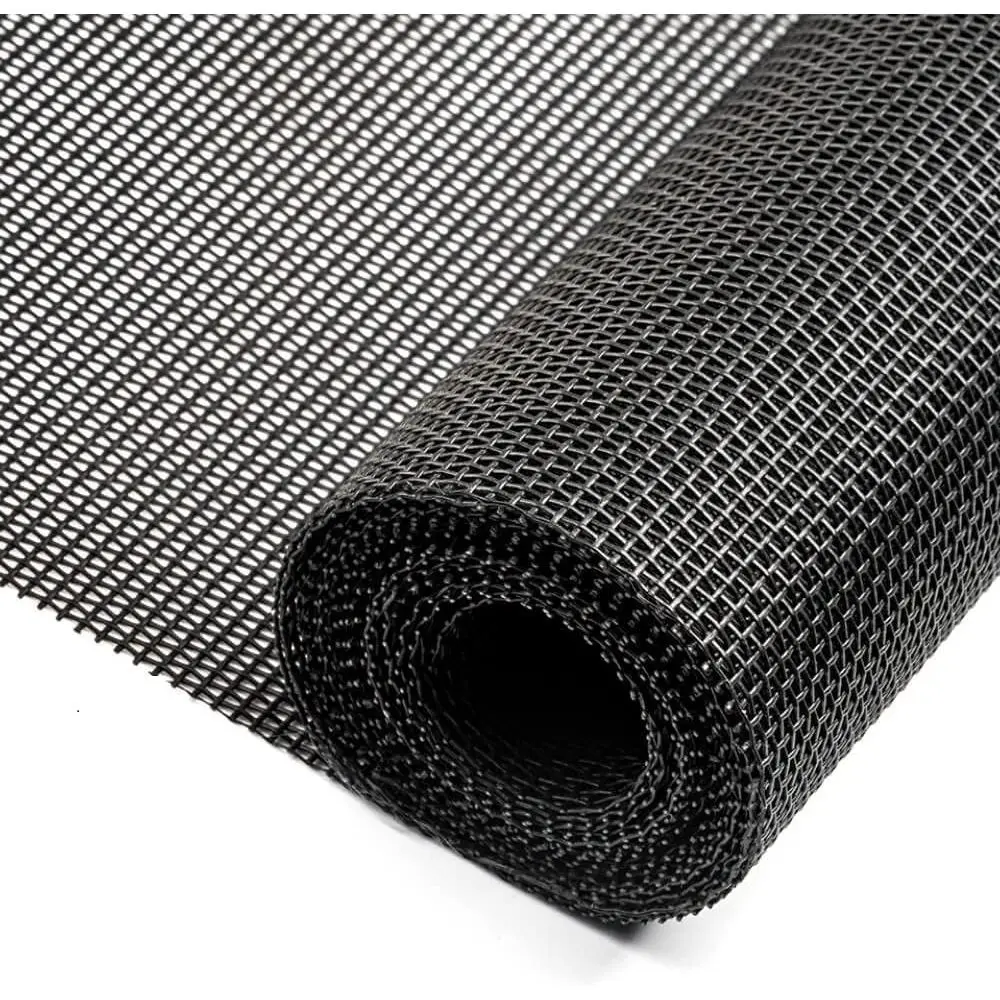 Pet Proof Window Screen Roll - 48"x200" Thick Charcoal Tight Weave (14x11 Mesh), Scratch-Proof Breathable Moisture Control Rolled Pack for Patio Windows (For Cat & Dog Owners)