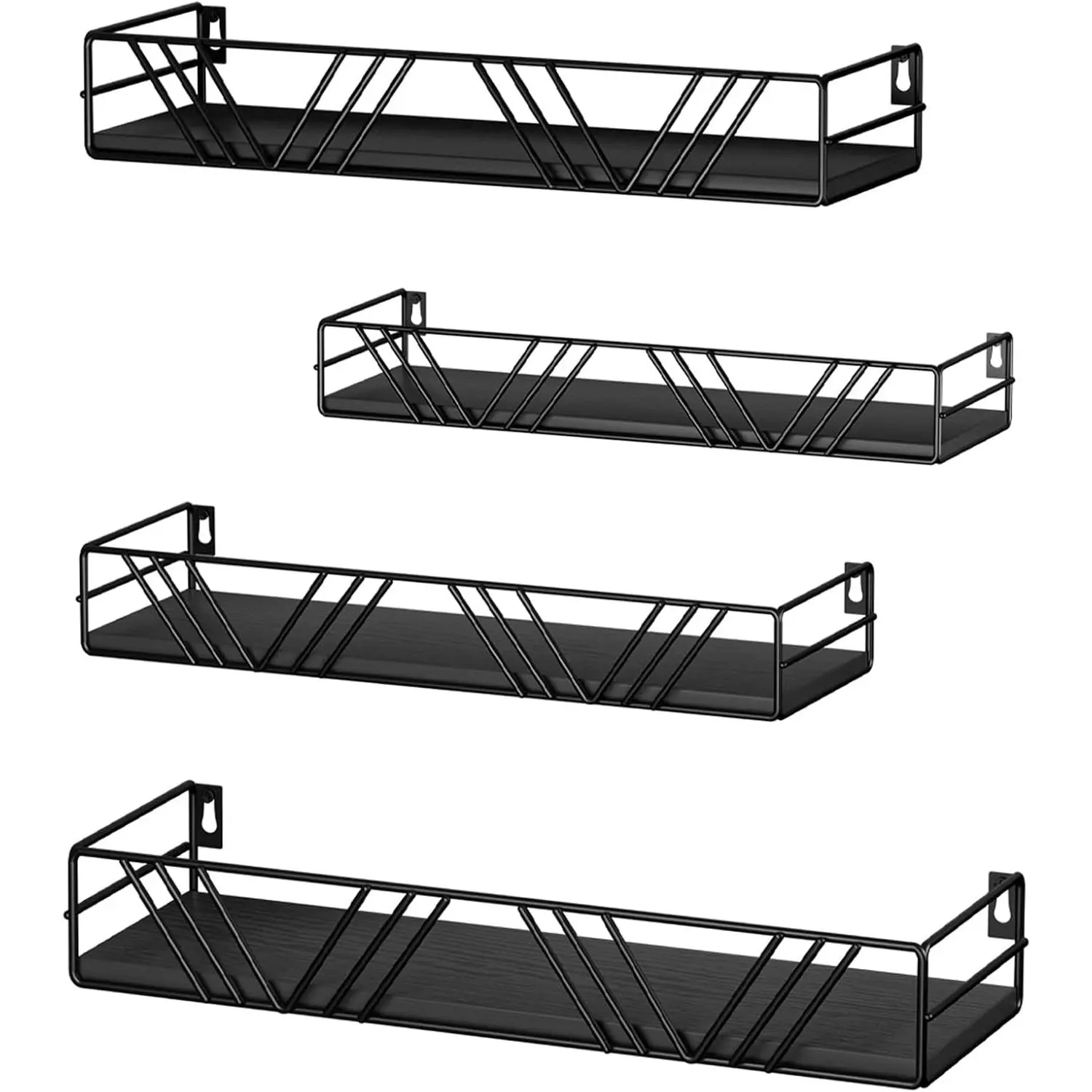Floating Shelves for Wall Set of 4, Wall Shelf  Floating Shelf | Different Sizes Mounted Wall Shelves for Living Room,Bedroom, Bathroom, Kitchen,  Decor, Office