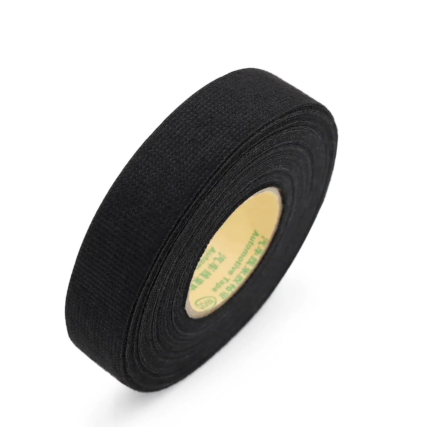 19mm (3/4 inch x 50ft) Automotive Wiring Harness Cloth Tape Black | 3/4" Heat Resistant/Insulation  Wire Harness Fabric Tape, Electrical Tape, Auto  Shock Absorption/Noise Reduction
