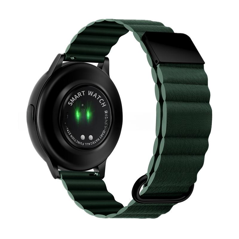 Suitable for Samsung watch Galaxy watch45 genuine leather magnetic buckle Huawei FIT3/GT3 watch strap