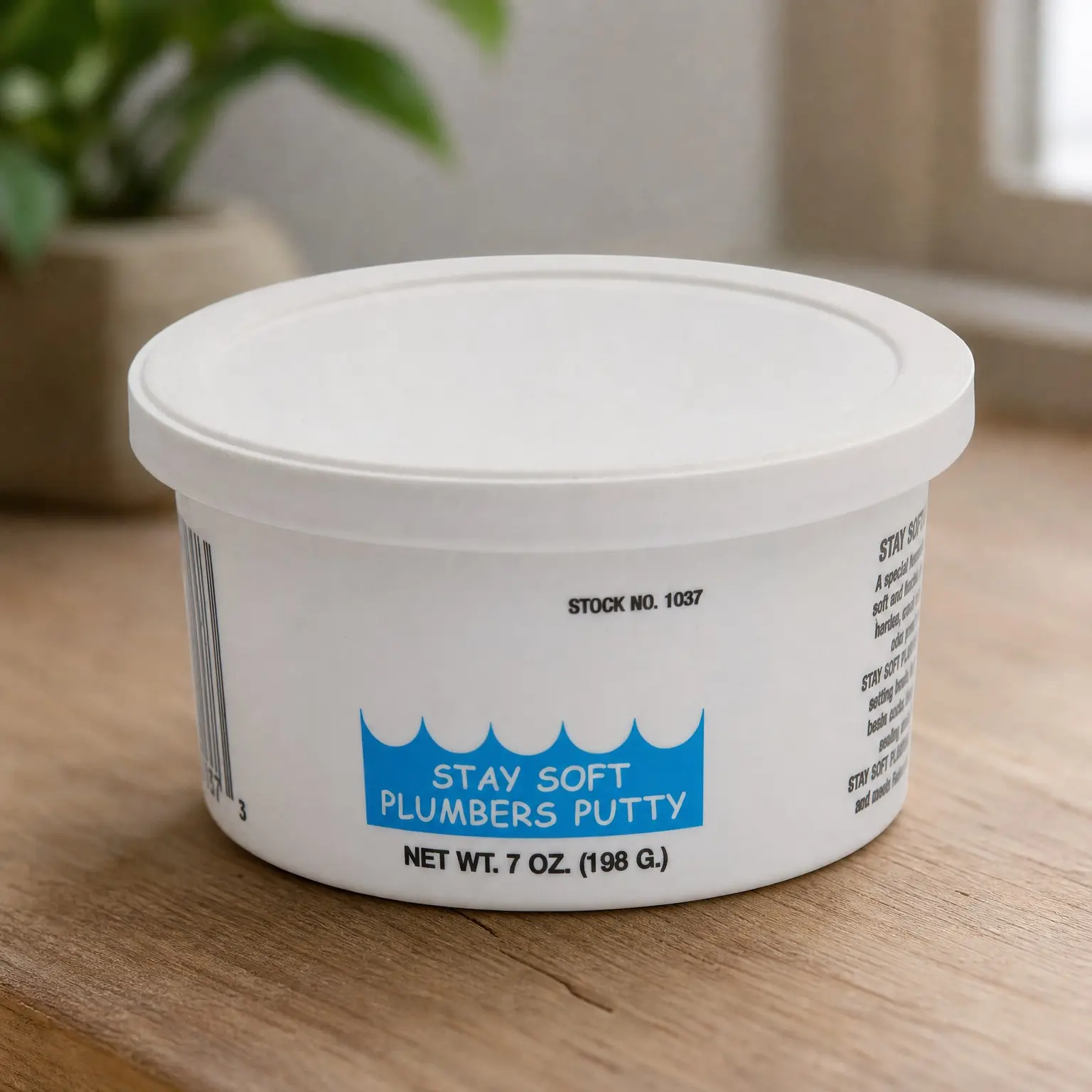 Plumbers Putty 7oz – Crack-Resistant, Stretchable, Stays Soft, Ideal for Sink Drains, Faucets & Fixtures, WhiteGift