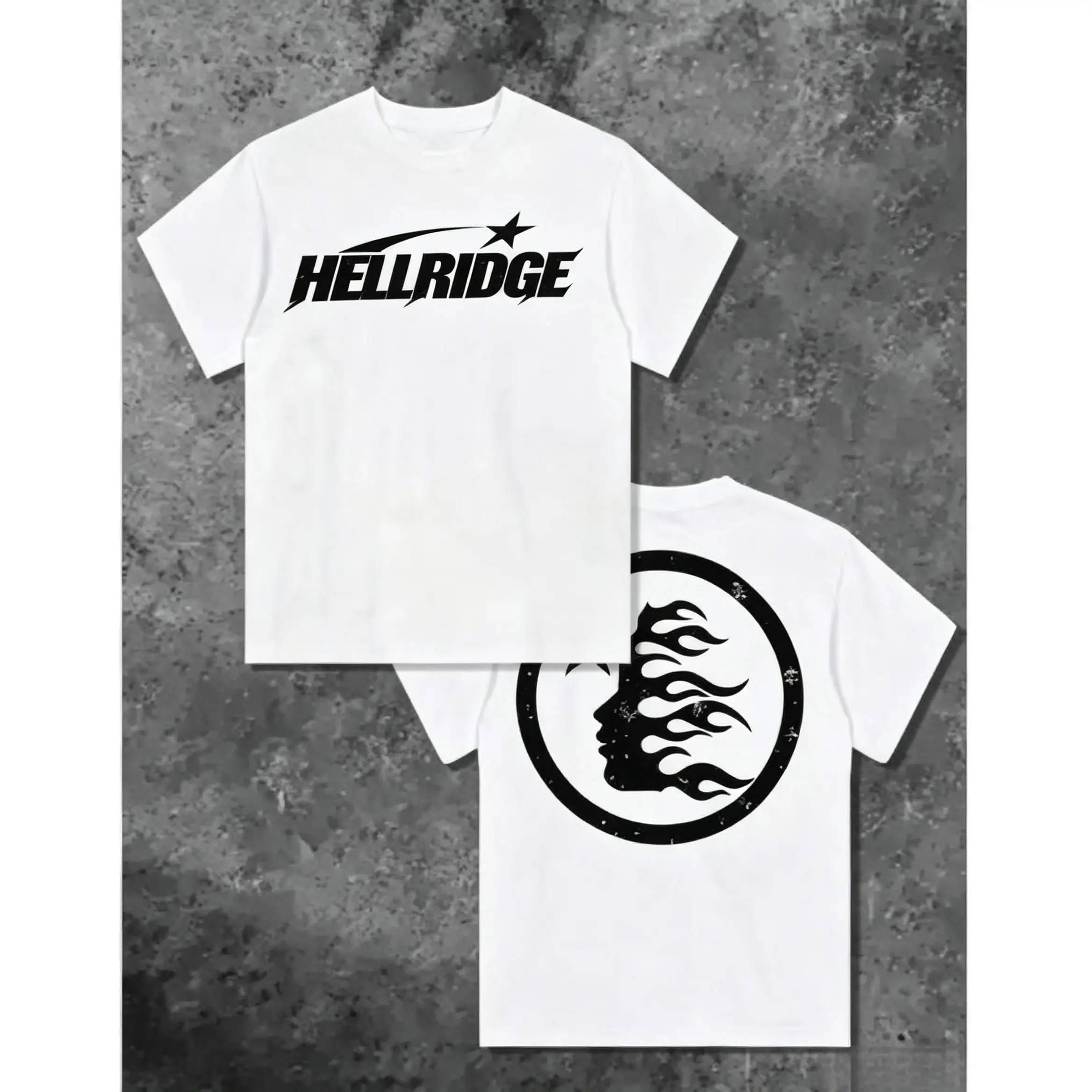 Men's Edgy Flame Graphic Short-Sleeve Tshirt - Casual Vibe Urban Aesthetic Streetwear Top, Cargo-Inspired Design