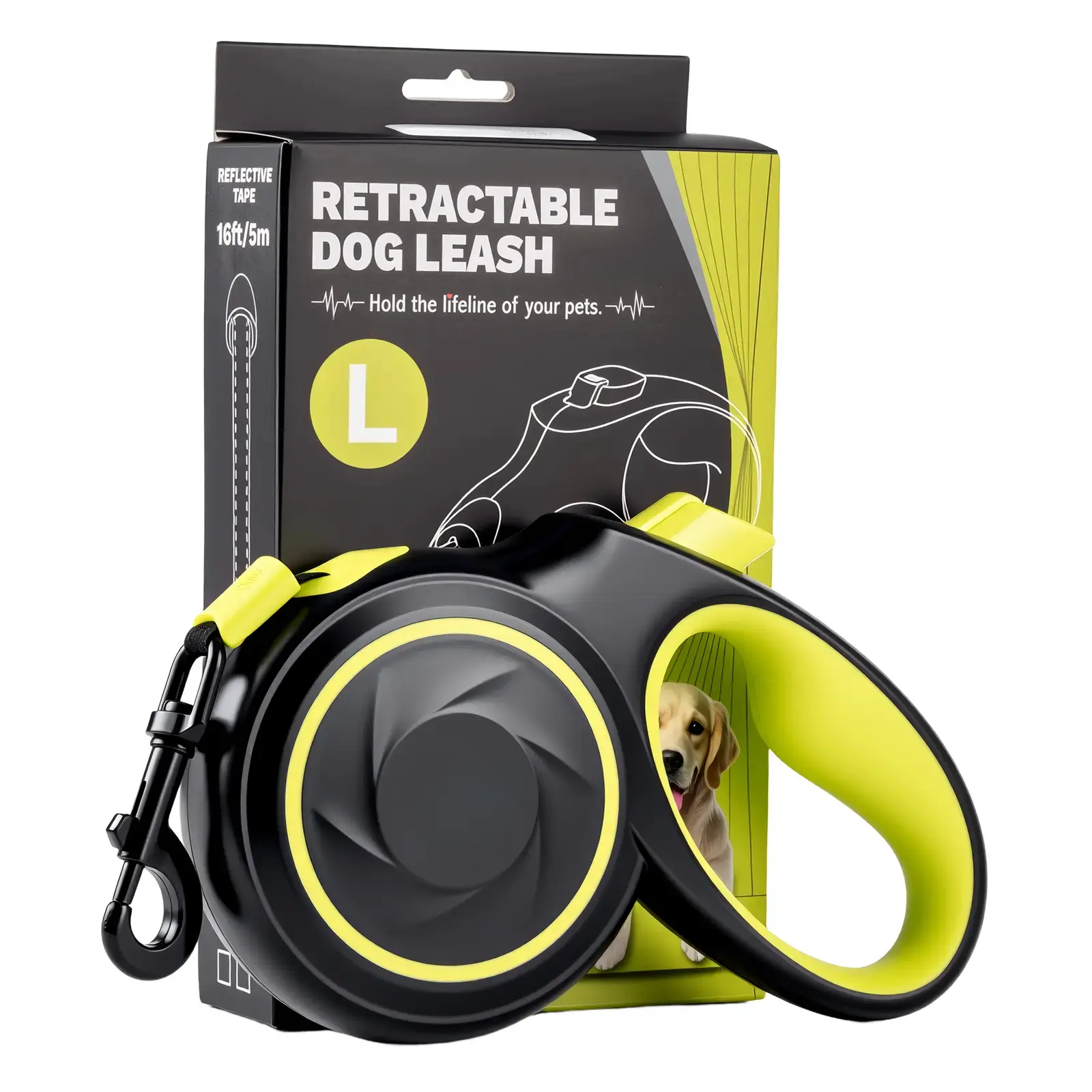 Mid Year Sale  96.85ft Automatic Retractable Dog Leash Flexi Leash Heavy Duty Anti-Tangle Reflective One-Click Brake Ergonomic 360° Swivel for Medium Large Dogs - TikTok Shop MidYearDeals