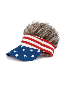 American Flag Wig Hat Celebrate 250 Years of American Heritage in Style! Adjustable for All Sizes – Perfect for Independence Day, Parades, and Patriotic Celebrations!