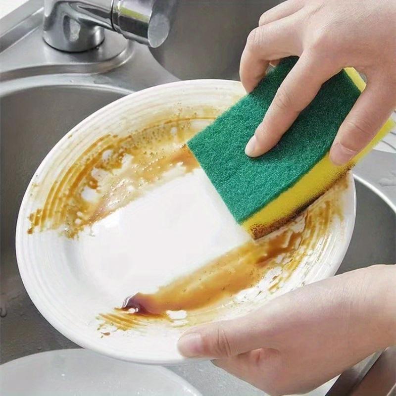 15/30/48-piece multifunctional square kitchen sponge with high water absorbency, rust removal, and stain removal capabilities, featuring a double-layer design, suitable for tableware, kitchenware, and furniture